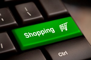 green shopping enter button key